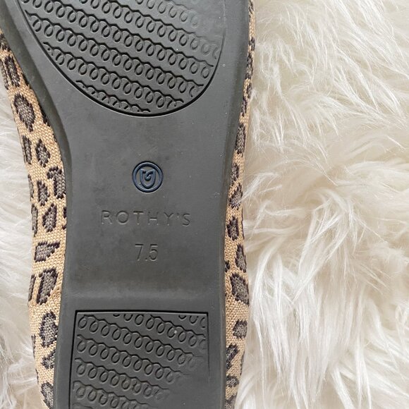 Rothy’s Brown Black Leopard Animal Print Slip On Loafer Flat Shoes - Picture 6 of 8